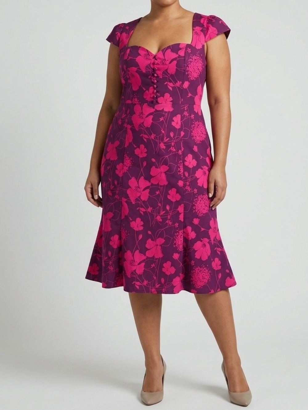 Anthropologie The Cecily Fit & Flare Sweetheart Dress, Size L
